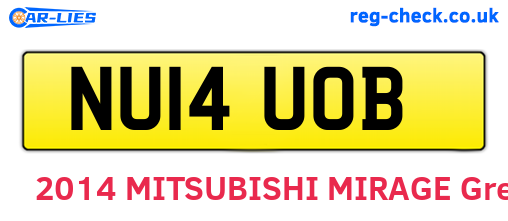 NU14UOB are the vehicle registration plates.