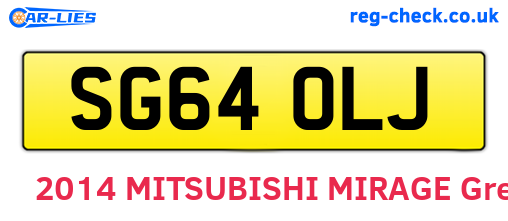 SG64OLJ are the vehicle registration plates.