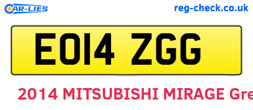 EO14ZGG are the vehicle registration plates.