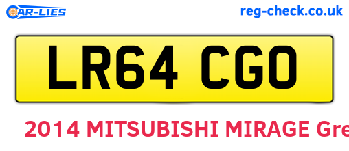 LR64CGO are the vehicle registration plates.