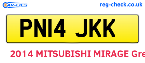 PN14JKK are the vehicle registration plates.