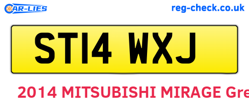 ST14WXJ are the vehicle registration plates.