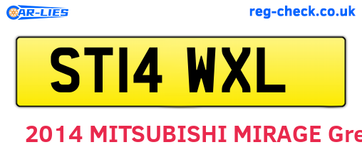 ST14WXL are the vehicle registration plates.