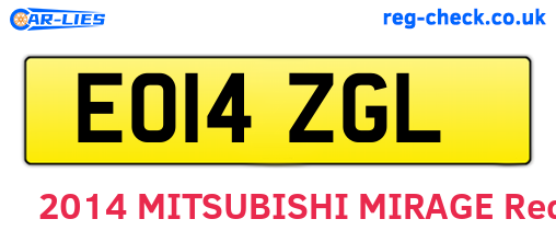 EO14ZGL are the vehicle registration plates.