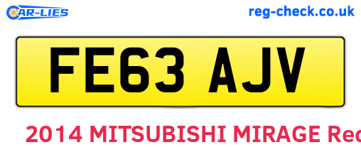 FE63AJV are the vehicle registration plates.