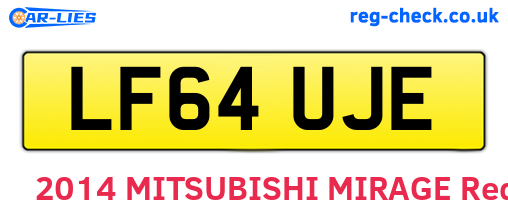 LF64UJE are the vehicle registration plates.