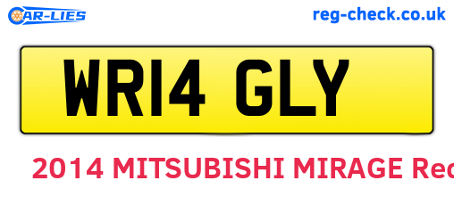WR14GLY are the vehicle registration plates.