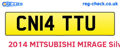 CN14TTU are the vehicle registration plates.