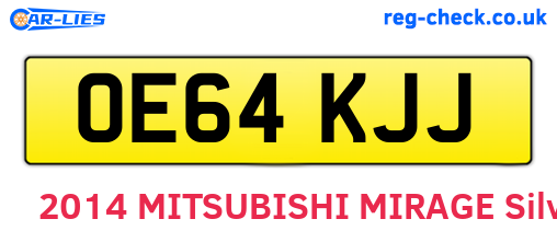 OE64KJJ are the vehicle registration plates.