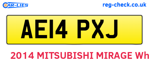 AE14PXJ are the vehicle registration plates.