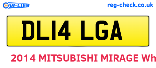DL14LGA are the vehicle registration plates.
