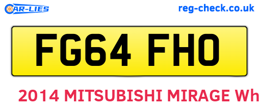 FG64FHO are the vehicle registration plates.
