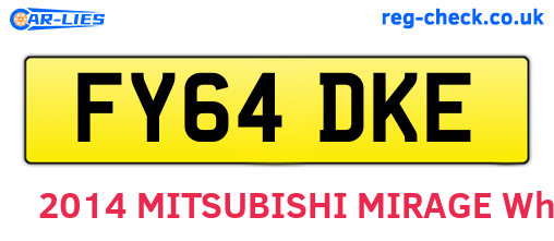 FY64DKE are the vehicle registration plates.