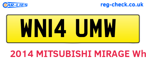 WN14UMW are the vehicle registration plates.