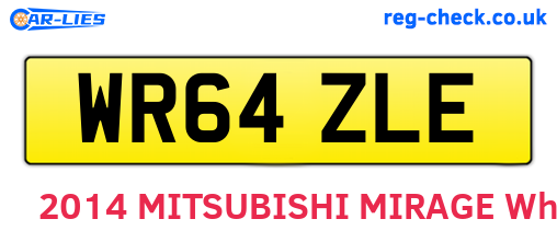 WR64ZLE are the vehicle registration plates.