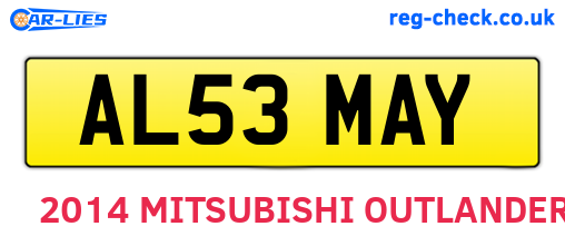 AL53MAY are the vehicle registration plates.