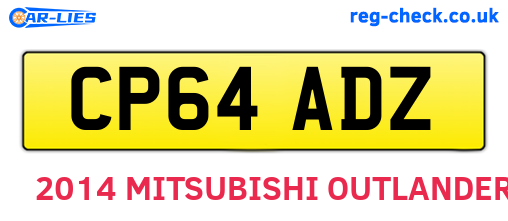 CP64ADZ are the vehicle registration plates.