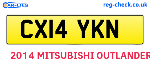 CX14YKN are the vehicle registration plates.