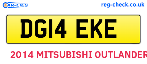 DG14EKE are the vehicle registration plates.