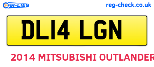 DL14LGN are the vehicle registration plates.