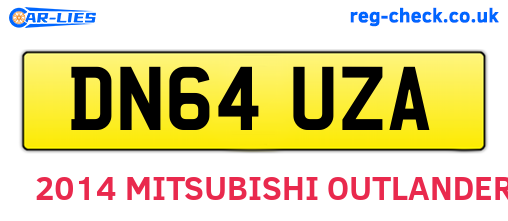 DN64UZA are the vehicle registration plates.