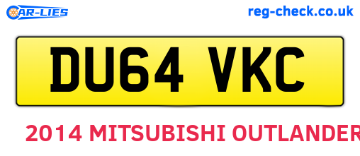DU64VKC are the vehicle registration plates.