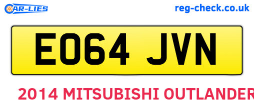 EO64JVN are the vehicle registration plates.