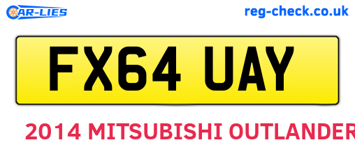 FX64UAY are the vehicle registration plates.