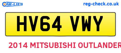 HV64VWY are the vehicle registration plates.