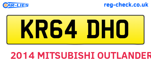 KR64DHO are the vehicle registration plates.