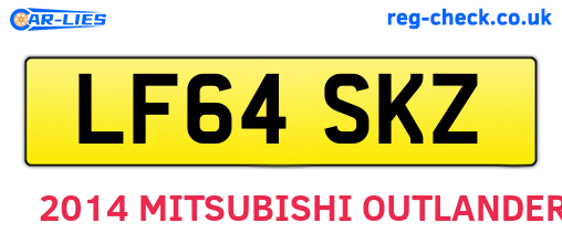 LF64SKZ are the vehicle registration plates.