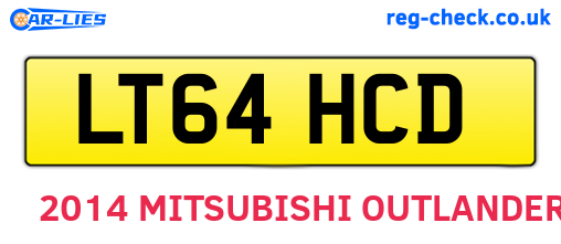 LT64HCD are the vehicle registration plates.