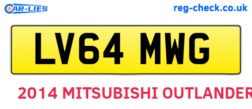 LV64MWG are the vehicle registration plates.