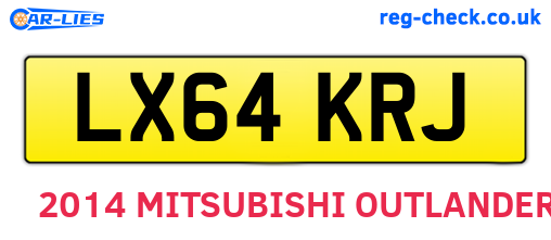 LX64KRJ are the vehicle registration plates.