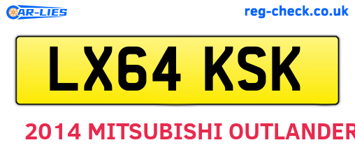 LX64KSK are the vehicle registration plates.