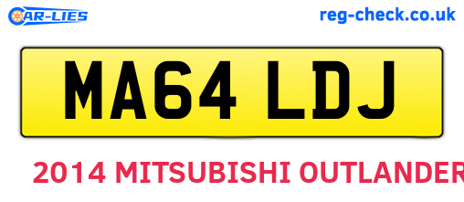 MA64LDJ are the vehicle registration plates.