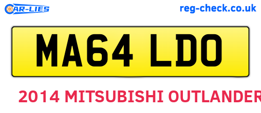 MA64LDO are the vehicle registration plates.