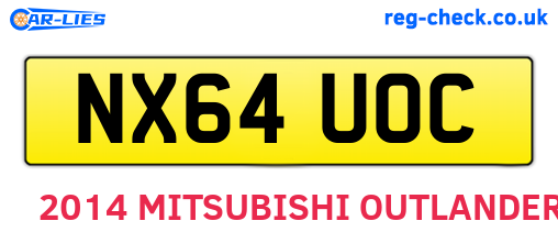 NX64UOC are the vehicle registration plates.