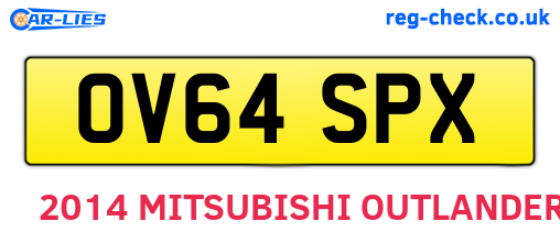 OV64SPX are the vehicle registration plates.