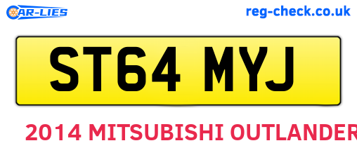 ST64MYJ are the vehicle registration plates.