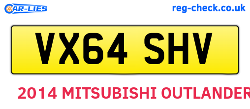 VX64SHV are the vehicle registration plates.