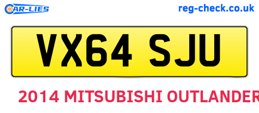 VX64SJU are the vehicle registration plates.
