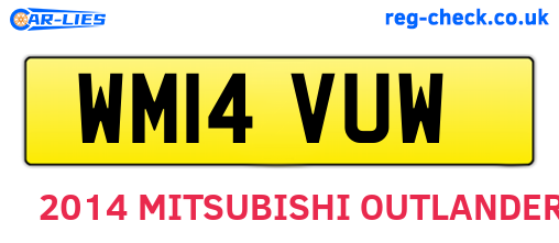 WM14VUW are the vehicle registration plates.