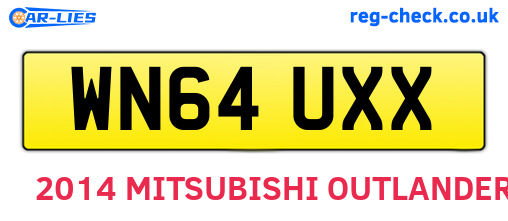 WN64UXX are the vehicle registration plates.