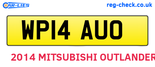 WP14AUO are the vehicle registration plates.