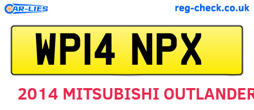 WP14NPX are the vehicle registration plates.