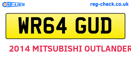 WR64GUD are the vehicle registration plates.