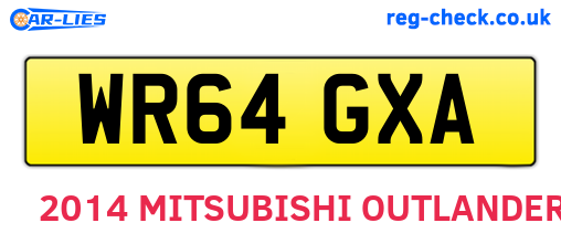 WR64GXA are the vehicle registration plates.