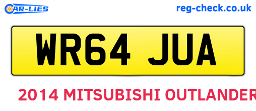 WR64JUA are the vehicle registration plates.