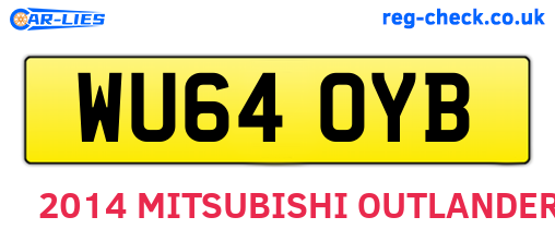 WU64OYB are the vehicle registration plates.